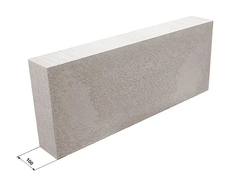Блок из ячеистого бетона газосиликатный D500 600х250х100 мм